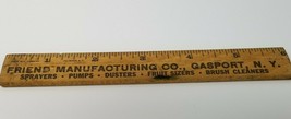 Friend Manufacturing Ruler Gasport New York Pecan Spray Vintage 1950 - $11.35