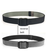 Men&#39;s Big and Tall Webbing Belt for Pants Reverse Buckle Scratchless Siz... - $28.52 CAD