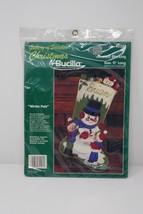 Bucilla Gallery of Stitches Christmas Jeweled Stocking Kit Winter Pals NOS - £19.65 GBP