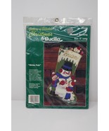 Bucilla Gallery of Stitches Christmas Jeweled Stocking Kit Winter Pals NOS - £19.54 GBP