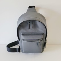 Coach 2540 West Pack Pebbled Leather Messenger Sling Bag Industrial Grey - £136.44 GBP