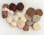 Destash Natural Yarn Earth Tones Knit Crochet Various Weights Fibers Woo... - $31.68