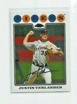 Justin Verlander (Detroit Tigers) 2008 Topps Chrome Baseball Card #135 - £3.95 GBP