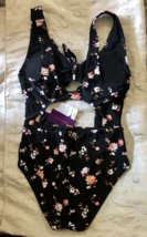 Lascana Cut Out One Piece Floral Swimsuit Size 6 C/D - $59.95