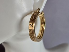 Womens Vintage Estate 14K Yellow Gold Hoop Earrings 6.3g E7334 - £578.62 GBP