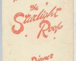 Waldorf Astoria Hotel The Starlight Roof Dinner Menu Cover 1980&#39;s New Yo... - £17.45 GBP