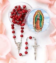 Our Lady of Guadalupe Rose Scented Rosary Sanctified Comes with Free Gift - £14.60 GBP