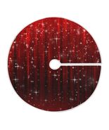 Christmas Tree Skirt 36&quot; Red Snowflakes Burlap Xmas Holiday Indoor - $64.91 MXN