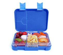 Bento Lunch Box For Kids Transformer 2 in 1 Leak Proof BPA Free 6 Compar... - $14.99