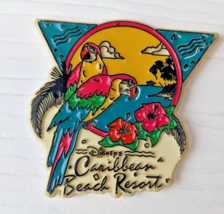 Caribbean Beach Resort Walt Disney World Pin Vintage Parrots fridge Magnet - £3.93 GBP
