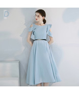 Color: Sky Blue D, Size: L - Mid-Length Sister Group Wedding Dress Skirt... - £41.20 GBP