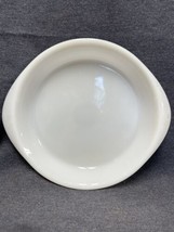 Vintage Glasbake J-518 Milk Glass Pie Baking Dish 10 1/2” Textured Bottom - £7.82 GBP