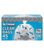 45-Gal. Clear Recyclingheavy Duty Trash Bags (100-Count) - $804.59 MXN