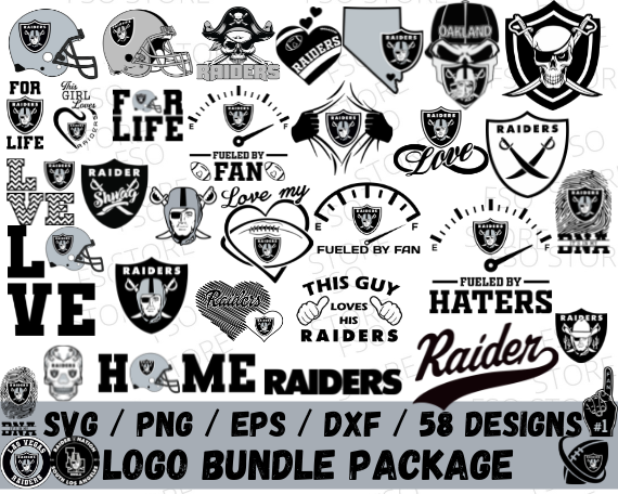 Las Vegas Raiders 58 Svg NFL Bundle Package Designs