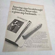 El Producto Cigar Vintage Print Ad 1968 Cigar and Package with Woman wit... - $7.98