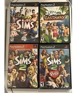 Sims PS2 Lot of 4: The Sims, Sims 2, Sims 2 Pets &amp; Sim 2 Castaway PlaySt... - €25,43 EUR