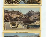 3 Boulder Dam Colorado River Nevada Linen Postcards - $11.88