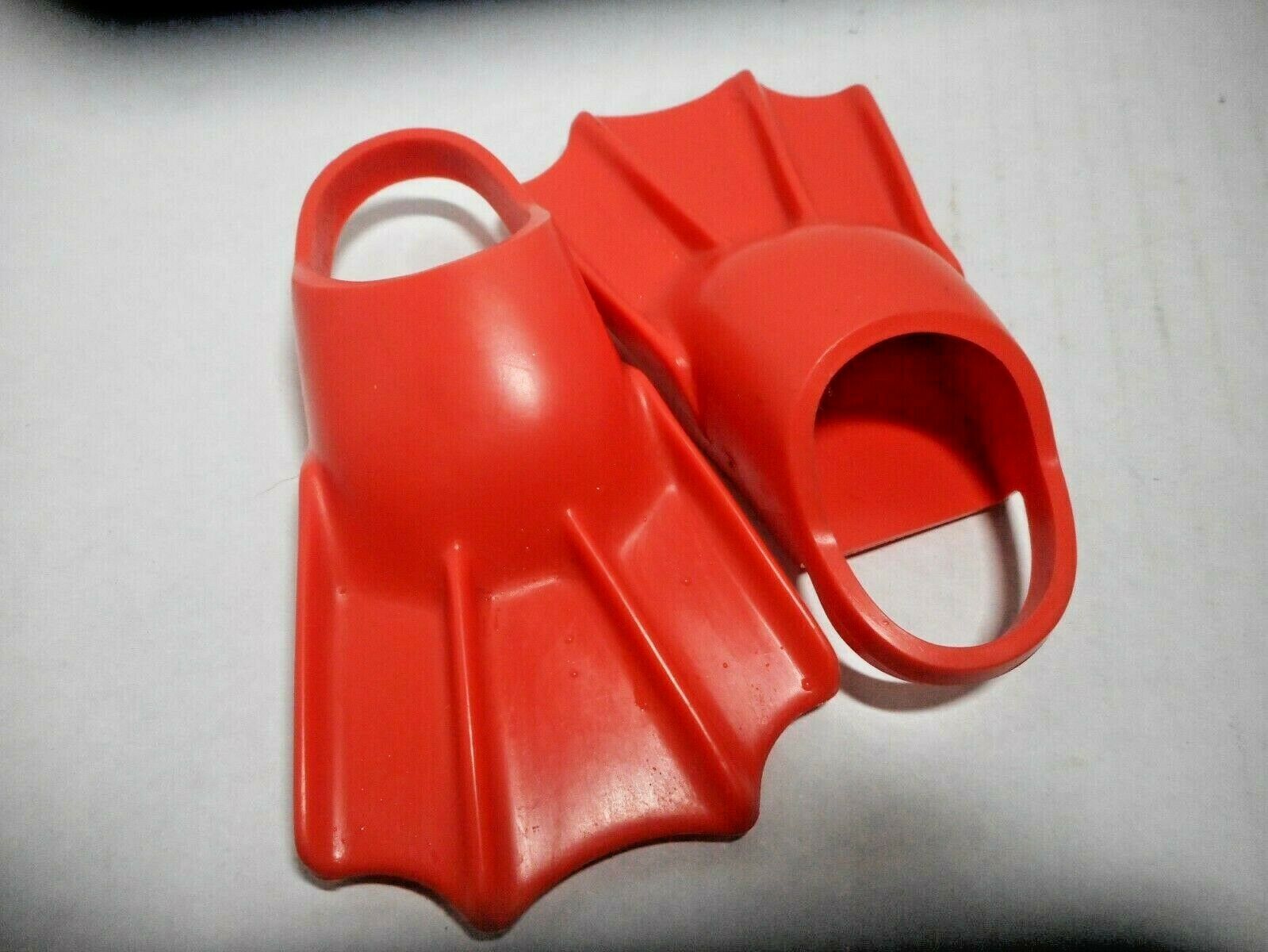 Primary image for Swim Fins Water Shoes TYCO For The Ideal Rub A Dub Dolly Baby Doll Orange 1991