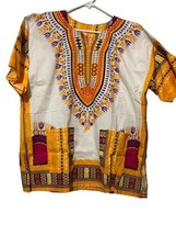 Colorful Boho Bohemian Tunic Top Short Sleeve Multicolor Standard Size Y... - $24.35