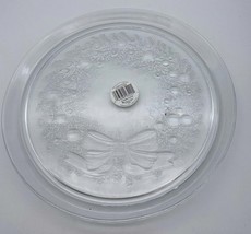 INDIANA Glass Wreath Platter 13 Satin Frost - £27.13 GBP