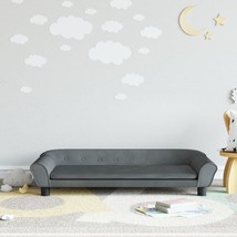 vidaXL Kids Sofa Dark grey Velvet (100% polyester), solid pine wood, foam - $165.94