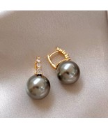 diamond grey pearl earrings with bonus pair earrings - £14.22 GBP
