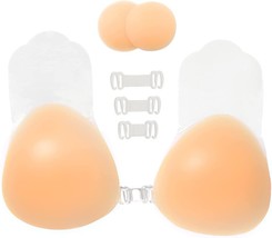 Adhesive Bra Strapless Sticky Push Up Silicone Reusable Invisible (Size:L) - £14.65 GBP