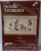 VTG Needle Treasures &quot;In Line&quot; 20&quot; x 10&quot; Stitchery by Jan Hagara #00565 Crewel - £19.46 GBP