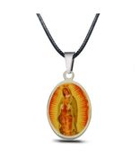 OUR LADY OF GUADALUPE NECKLACE Virgin Mary Catholic Saint 1&quot; Stainless P... - $9.59 CAD