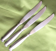 Oneida Stainless Flatware Rattan Pattern 3 Dinner Knives 9&quot; #155661 SATI... - $11.14