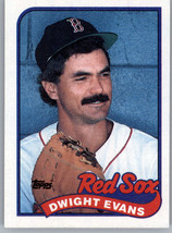 1989 Topps 205 Dwight Evans  Boston Red Sox - £0.77 GBP