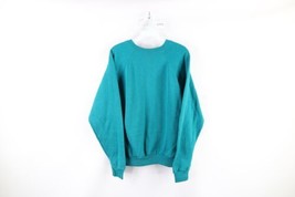 Vintage 80s Streetwear Womens Medium Faded Blank Crewneck Sweatshirt Tea... - $39.55