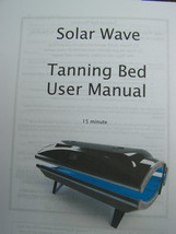 15 Minute SOLAR WAVE Tanning Bed User Manual Operation Manual Book - $9.50