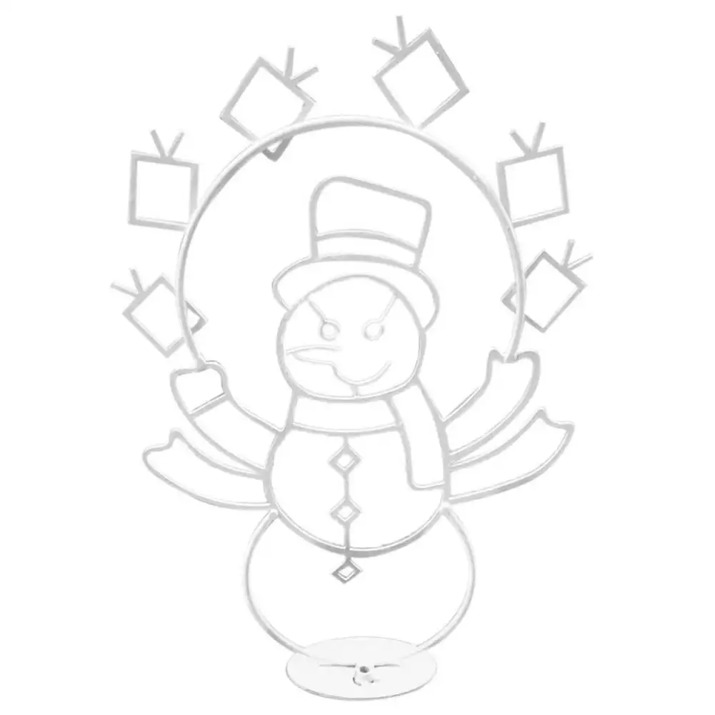 Christmas Glowing Snowman Light String Outdoor Garden Fun Animated Snowball Figh - £64.49 GBP