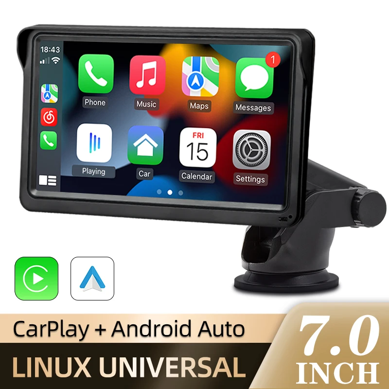 SINOVCLE CarPlay Android Auto Car Radio Multimedia 7inch Video Player Portable - £48.52 GBP+