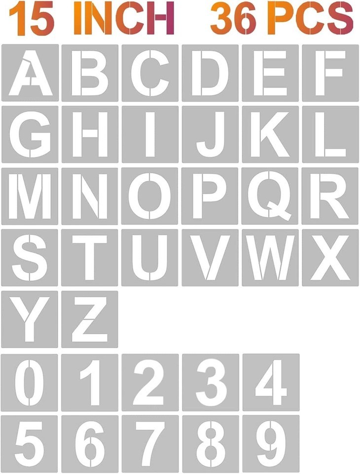 Lightweight and Flexible 15-Inch Letter Stencils for Creative DIY Projects Item image 3