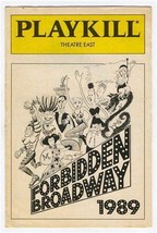 PLAYKILL Forbidden Broadway 1989 + Dessert Carte Menu - £27.23 GBP