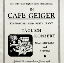 1945 WW2 German-USA Cafe Geiger Advertisement Confection Concerts NYC C94E - $565.25 MXN
