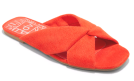 Donna dv Rosso Addie Microcamoscio Annodato Slide Sandali - $10.99