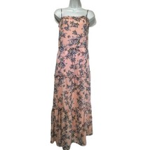 heartloom pink floral long maxi tiered sleeveless dress Size S - £27.76 GBP