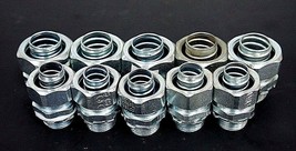 LOT OF 10 CONDUIT COUPLING FITTINGS (5) 1/2&quot; &amp; (5) 1&quot; - $29.95