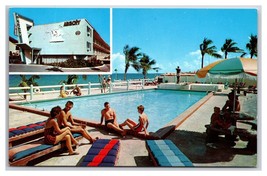 Argosy Motel Poolside Dual View Miami Beach Florida FL UNP Chrome Postcard XA11 - $3.91