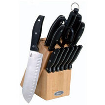Oster Granger 14 Piece Stainless Steel Cutlery Set with Black Handles an... - $96.24