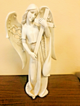 Angel Holding Cross Outdoor Garden Statue 18.5&quot;, New #RM-037 - $79.99