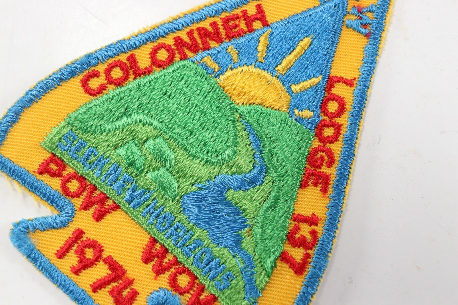 Vintage 1974 Colonneh Lodge 137 WWW OA Pow Wow Boy Scout of America Camp Patch Item image 2