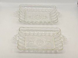 Anchor Hocking Set of 2 Pattern E156 Relish Dish with Hobnail Scalloped ... - £14.24 GBP