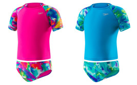 Begin to Swim Toddler Printed Rash Guard Speedo / Kids Swimsuit - £19.54 GBP
