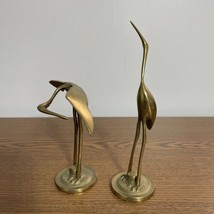 Vintage Brass Cranes Set Of Two Mid Century Made In Korea - £17.26 GBP