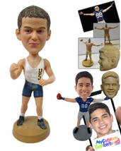 Personalized Bobblehead Young Tough Wrestler Ready To Knock You Out - Sports &amp; H - £67.93 GBP