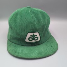 Vintage Pioneer Seed Corduroy Snapback Trucker Hat Cap Farmer Green Usa - £10.82 GBP